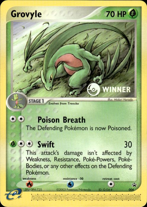 Pokemon Grovyle 004 Nintendo Black Star Promos Promo Near Mint