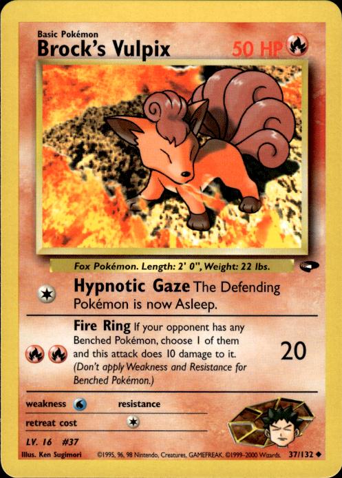 Pokemon Brock's Vulpix 37/132 Gym Challenge Uncommon Near Mint