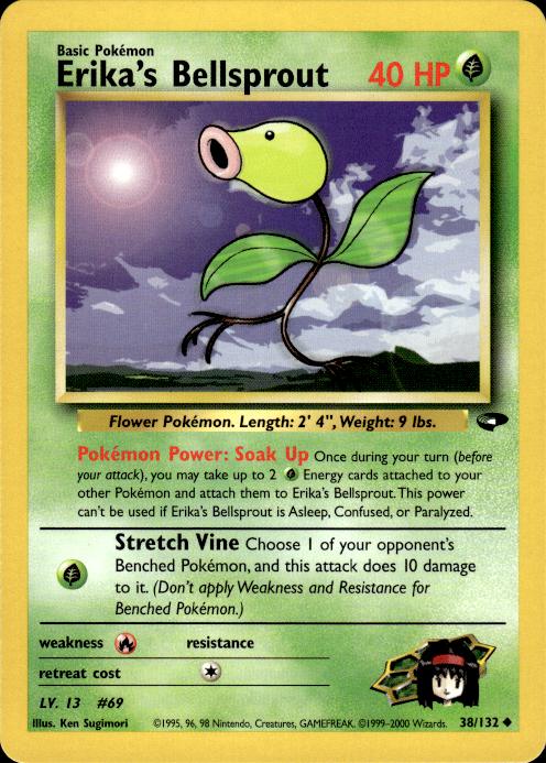 Pokemon Erika's Bellsprout 38/132 Gym Challenge Uncommon Near Mint