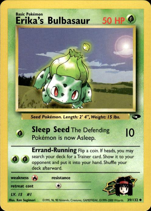 Pokemon Erika's Bulbasaur 39/132 Gym Challenge Uncommon Near Mint