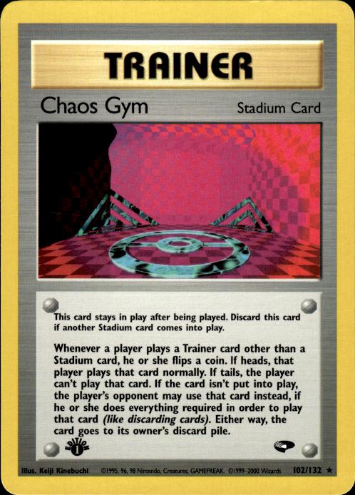 Pokemon Chaos Gym 102/132 Gym Challenge Rare 1st Edition Near Mint