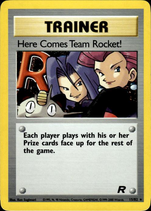 Pokemon Here Comes Team Rocket! 15/82 Team Rocket Holo Rare Near Mint