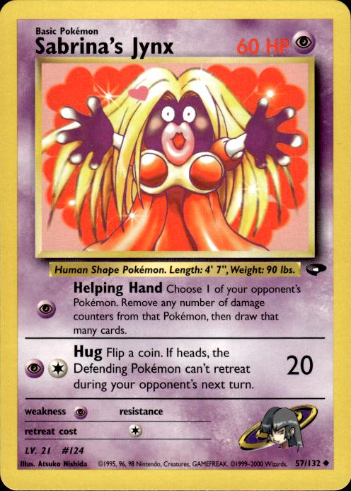 Pokemon Sabrina's Jynx 57/132 Gym Challenge Uncommon Near Mint