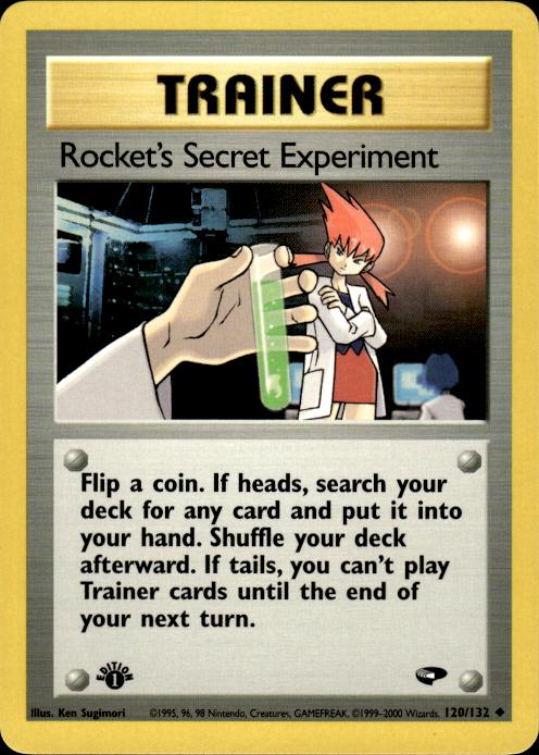 Pokemon Rocket's Secret Experiment 120/132 Gym Challenge Uncommon 1st Edition NM