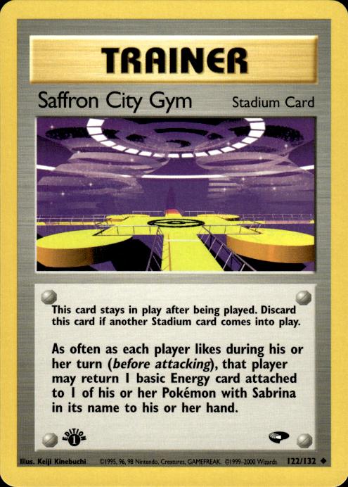 Pokemon Saffron City Gym 122/132 Gym Challenge Uncommon 1st Edition Near Mint