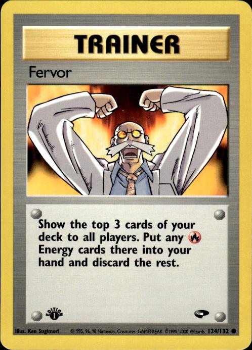 Pokemon Fervor 124/132 Gym Challenge Common 1st Edition Near Mint