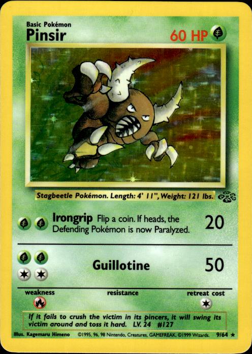 Pokemon Pinsir 9/64 Jungle Holo Rare Near Mint