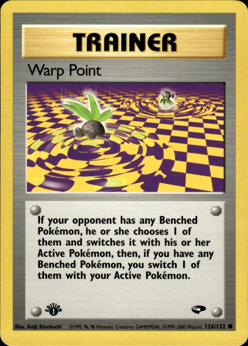 Pokemon Warp Point 126/132 Gym Challenge Common 1st Edition Near Mint