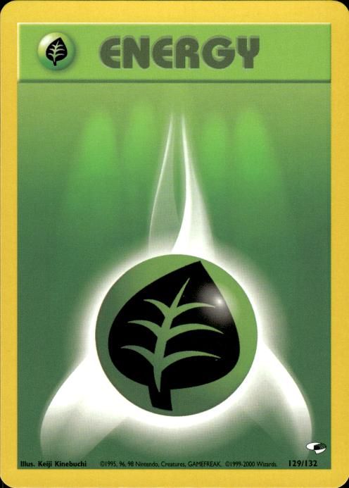 Pokemon Grass Energy 129/132 Gym Heroes Near Mint