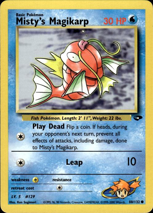 Pokemon Misty's Magikarp 88/132 Gym Challenge Common Near Mint