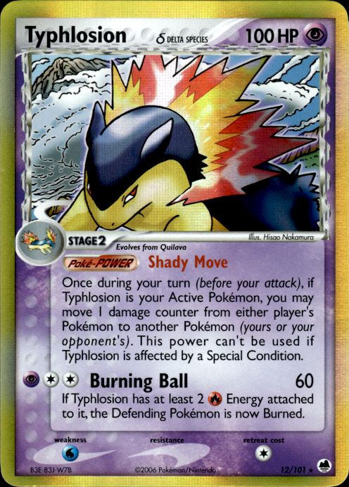 Typhlosion 12/101 Holo Rare Dragon Frontiers Pokemon Near Mint