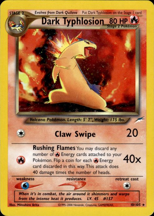 Pokemon Dark Typhlosion 10/105 Neo Destiny Holo Rare Moderately Played