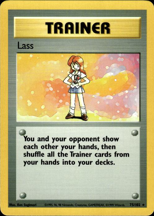Pokemon Lass 75/102 Base Set Rare Near Mint