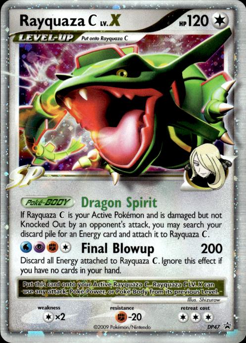 Pokemon Rayquaza C LV.X DP47 DP Black Star Promos Promo Lightly Played