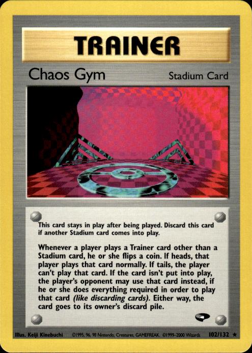 Pokemon Chaos Gym 102/132 Gym Challenge Rare Near Mint