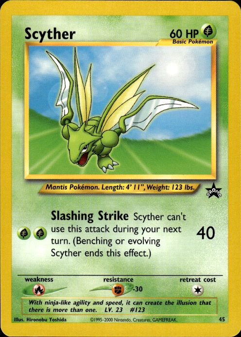 Pokemon Scyther 45 Wizards Black Star Promos Promo Near Mint