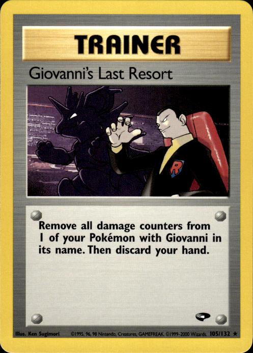 Pokemon Giovanni's Last Resort 105/132 Gym Challenge Rare Near Mint