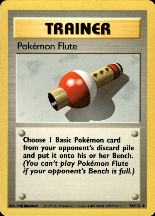 Pokemon Pokemon Flute 86/102 Base Set Uncommon Near Mint