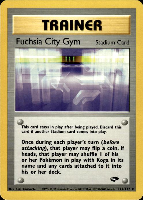 Pokemon Fuchsia City Gym 114/132 Gym Challenge Uncommon Near Mint