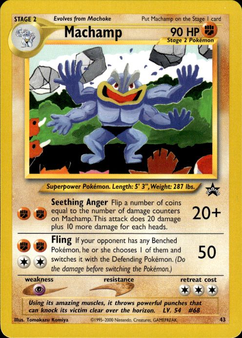 Pokemon Machamp 43 Wizards Black Star Promos Promo Near Mint