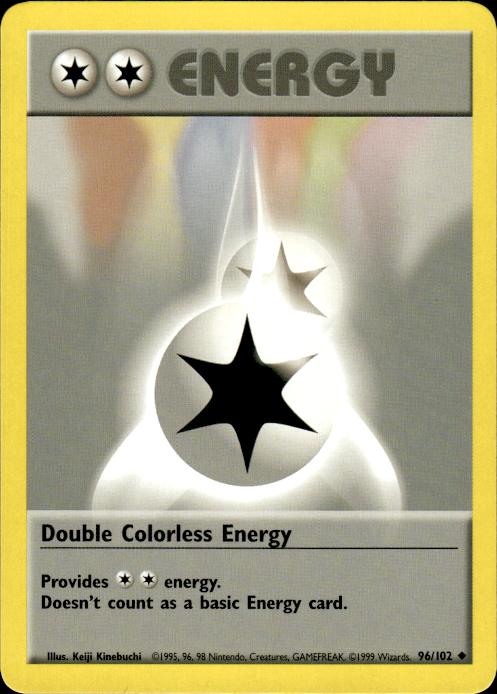 Pokemon Double Colorless Energy 96/102 Base Set Uncommon Near Mint