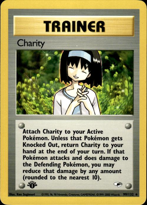 Pokemon Charity 99/132 Gym Heroes Rare 1st Edition Near Mint