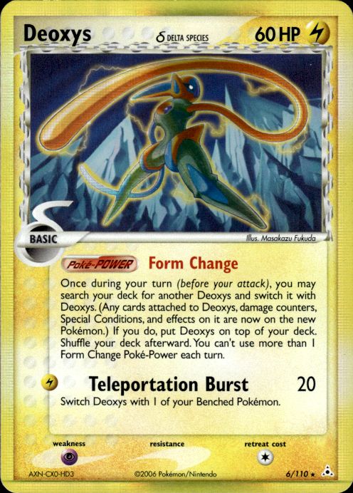 Deoxys 6/110 Holo Rare Holon Phantoms Pokemon Lightly Played
