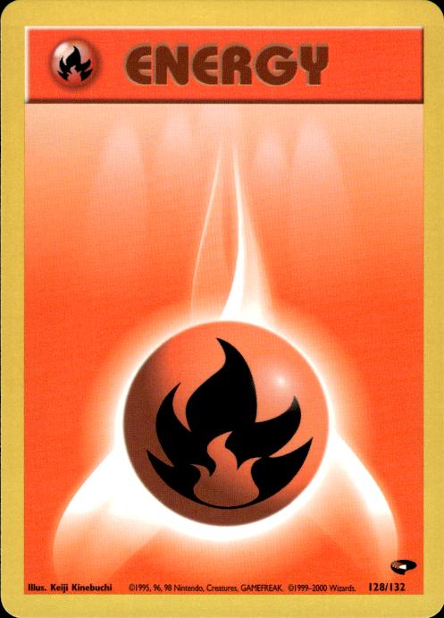 Pokemon Fire Energy 128/132 Gym Challenge Near Mint