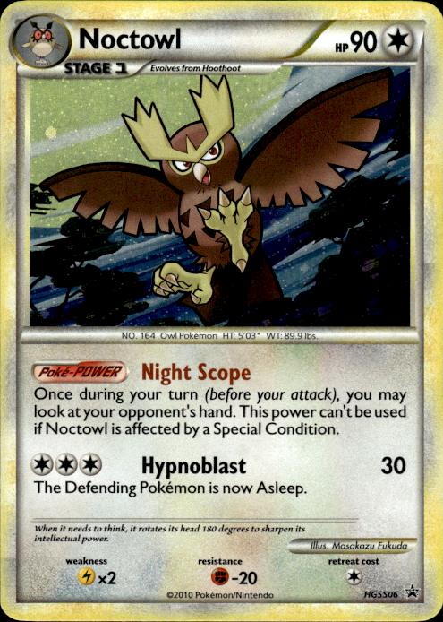 Pokemon Noctowl HGSS06 HGSS Black Star Promos Promo Lightly Played