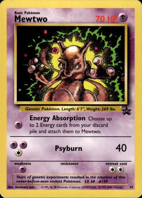 Pokemon Mewtwo 14 Wizards Black Star Promos Promo Lightly Played