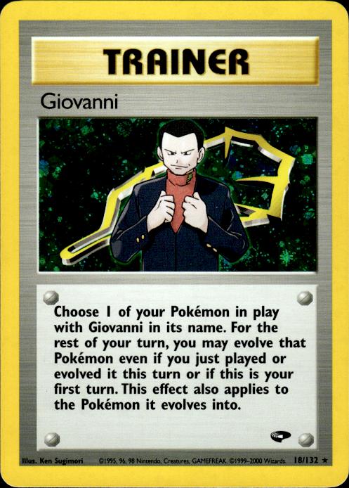 Pokemon Giovanni 18/132 Gym Challenge Holo Rare Near Mint