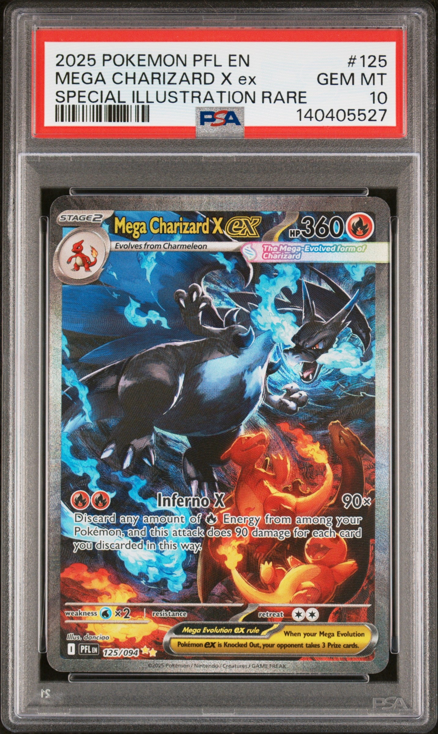 Mega Charizard X EX 125/094 Special Illustration Rare Pokemon PSA 10