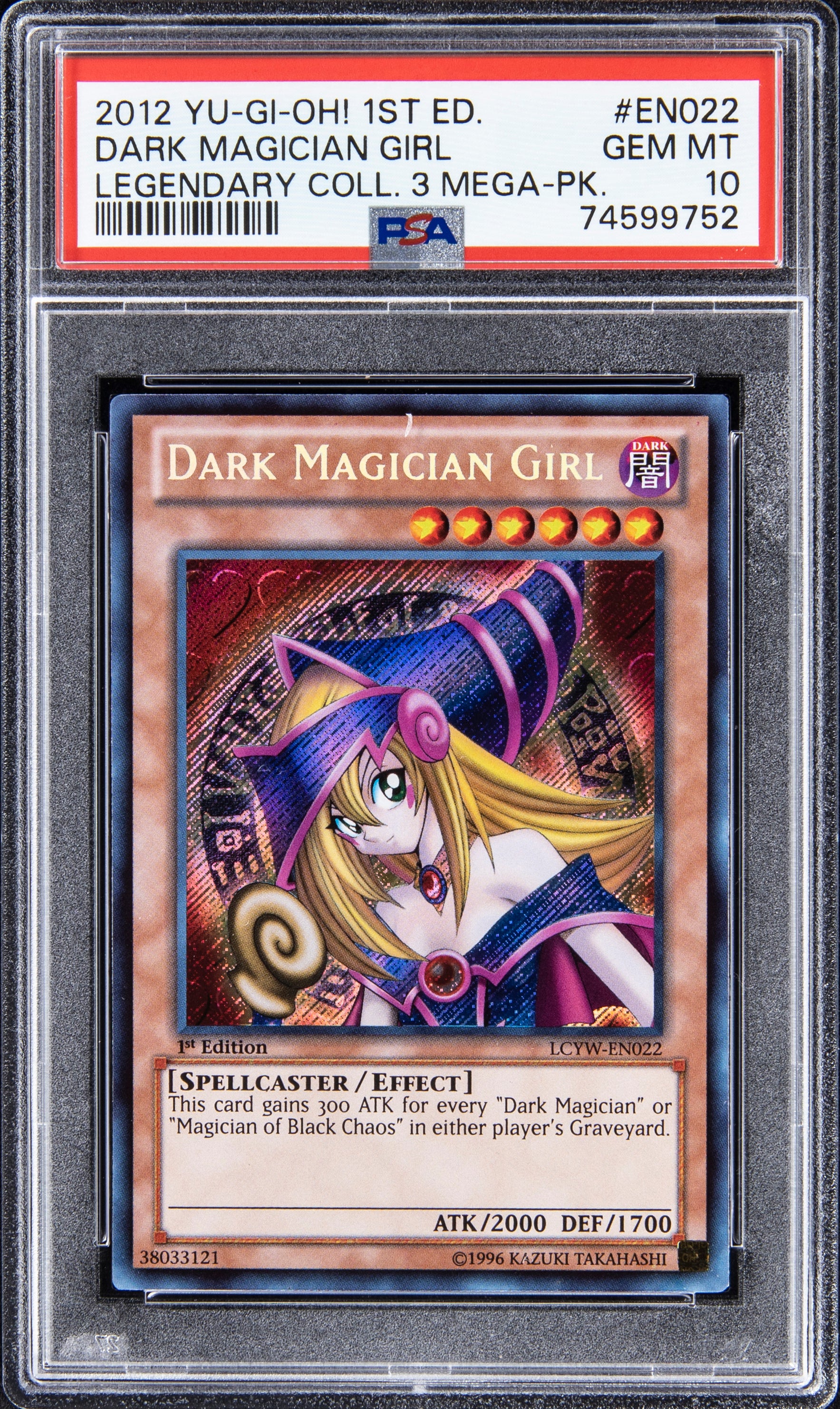 Dark Magician Girl EN022 Legendary Coll 3 Mega Pack 1st Edition Yugioh PSA 10
