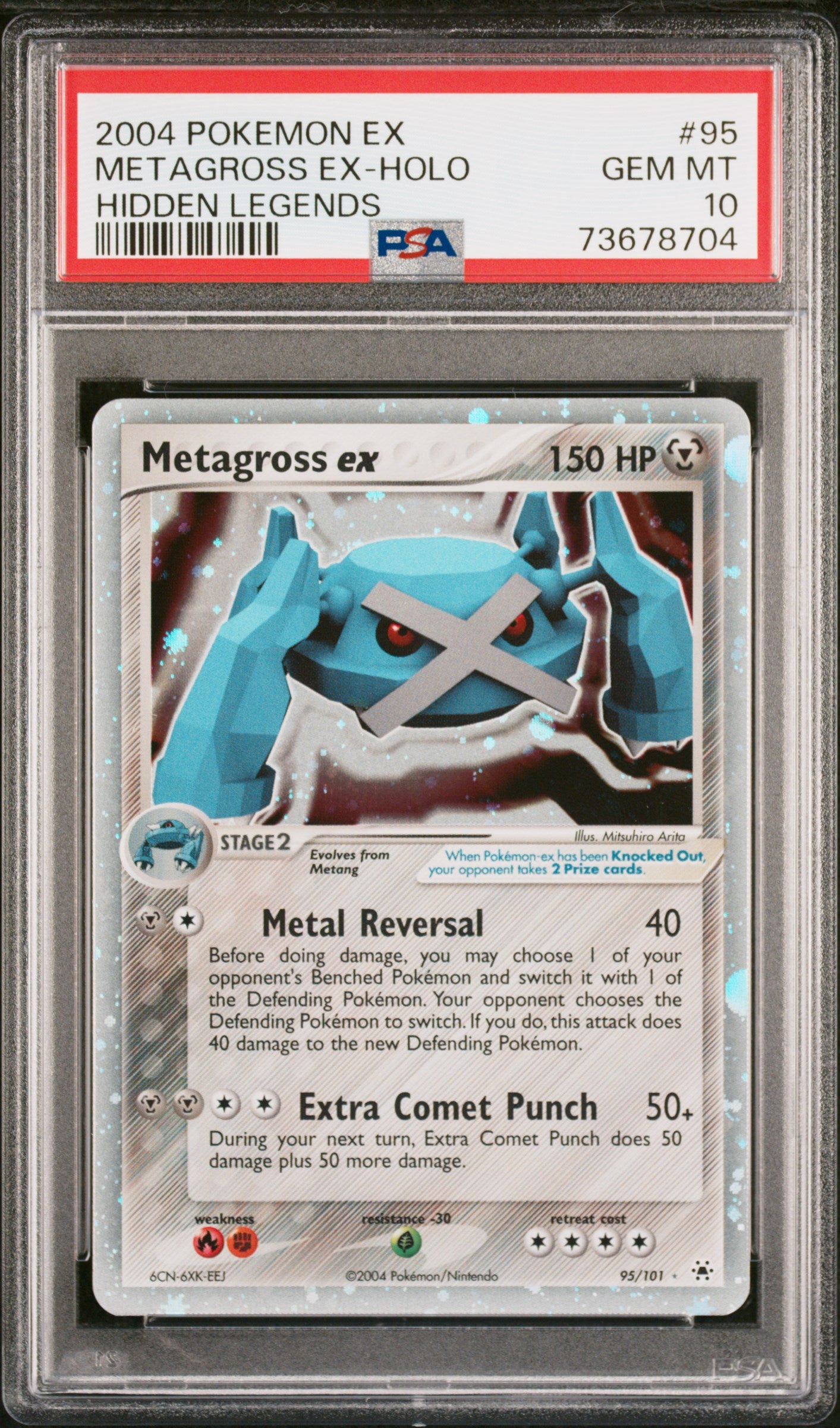 Metagross EX Holo 95/101 Hidden Legends Pokemon PSA 10