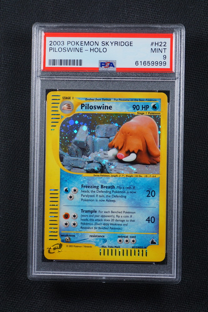 PSA 9 - Piloswine H22/H32 - Skyridge - Holo