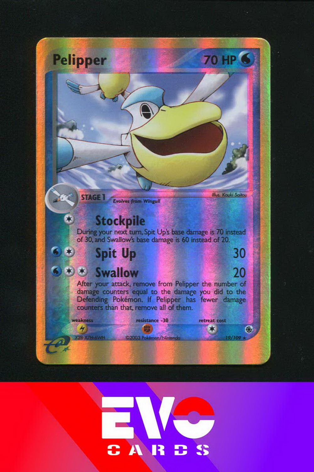 Pelipper 19/109 - ex Ruby & Sapphire - Reverse holo - Excellent