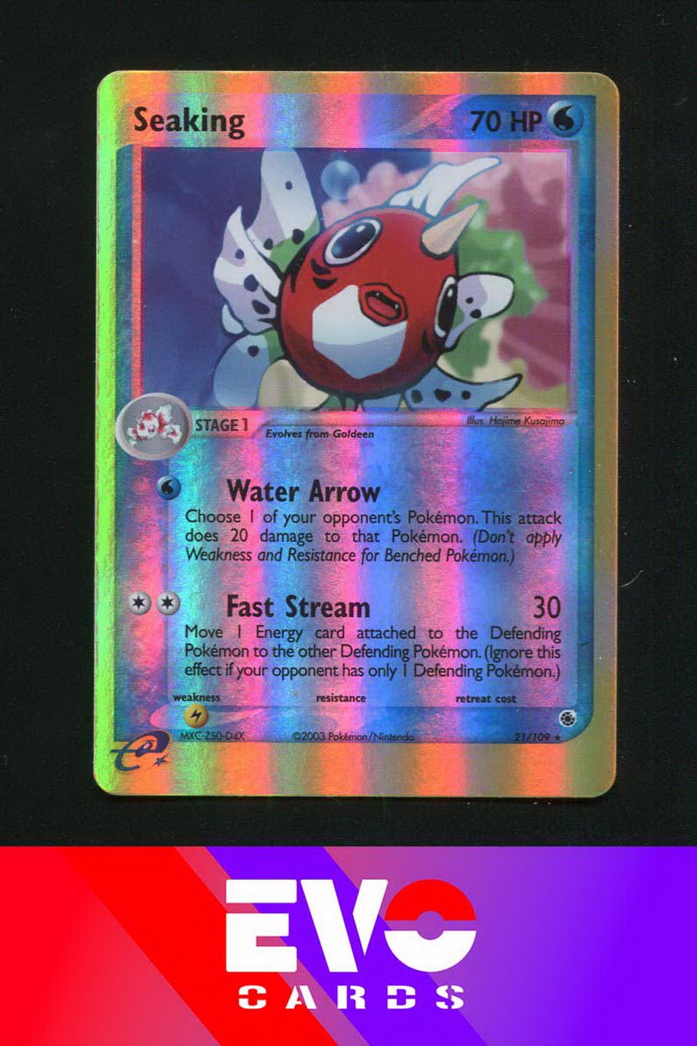 Seaking 21/109 - ex Ruby & Sapphire - Reverse holo - Excellent