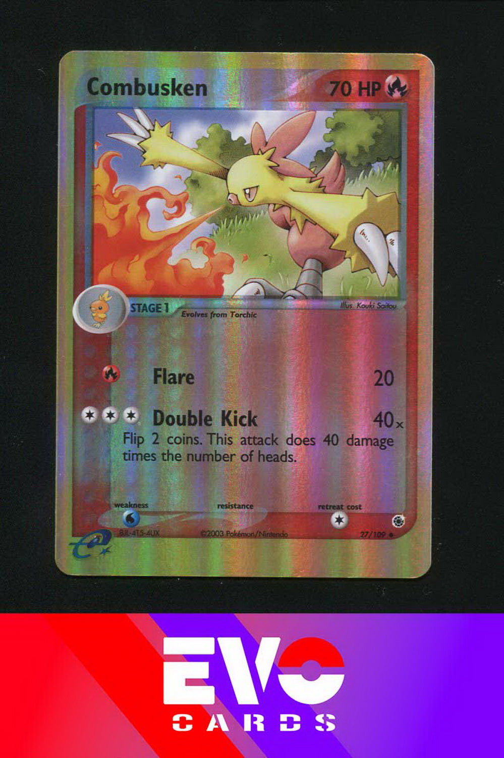 Combusken 27/109 - ex Ruby & Sapphire - Reverse holo - Excellent