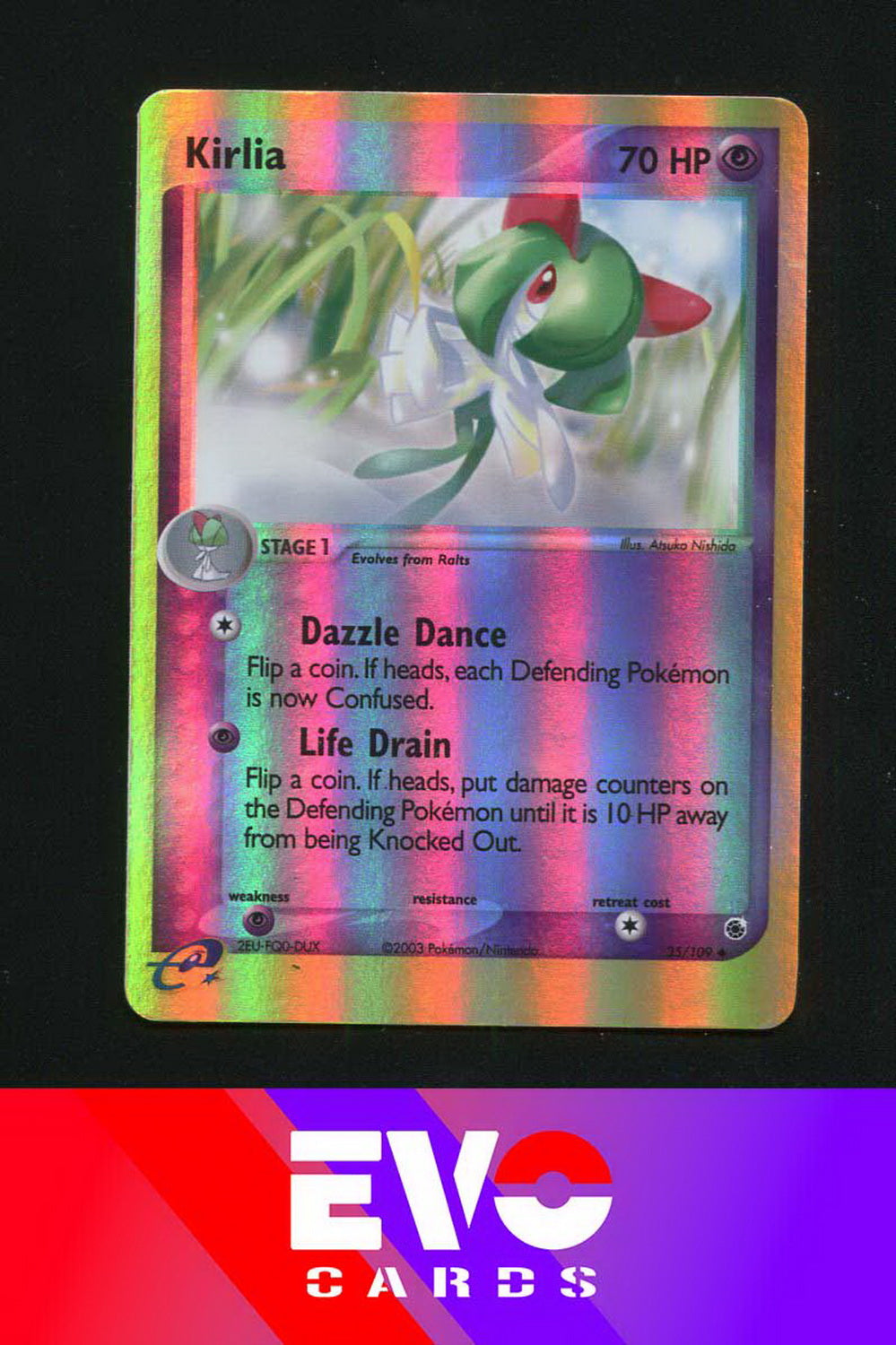 Kirlia 35/109 - ex Ruby & Sapphire - Reverse holo - Excellent