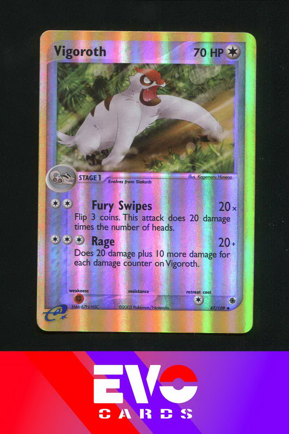 Vigoroth 47/109 - ex Ruby & Sapphire - Reverse holo - Excellent