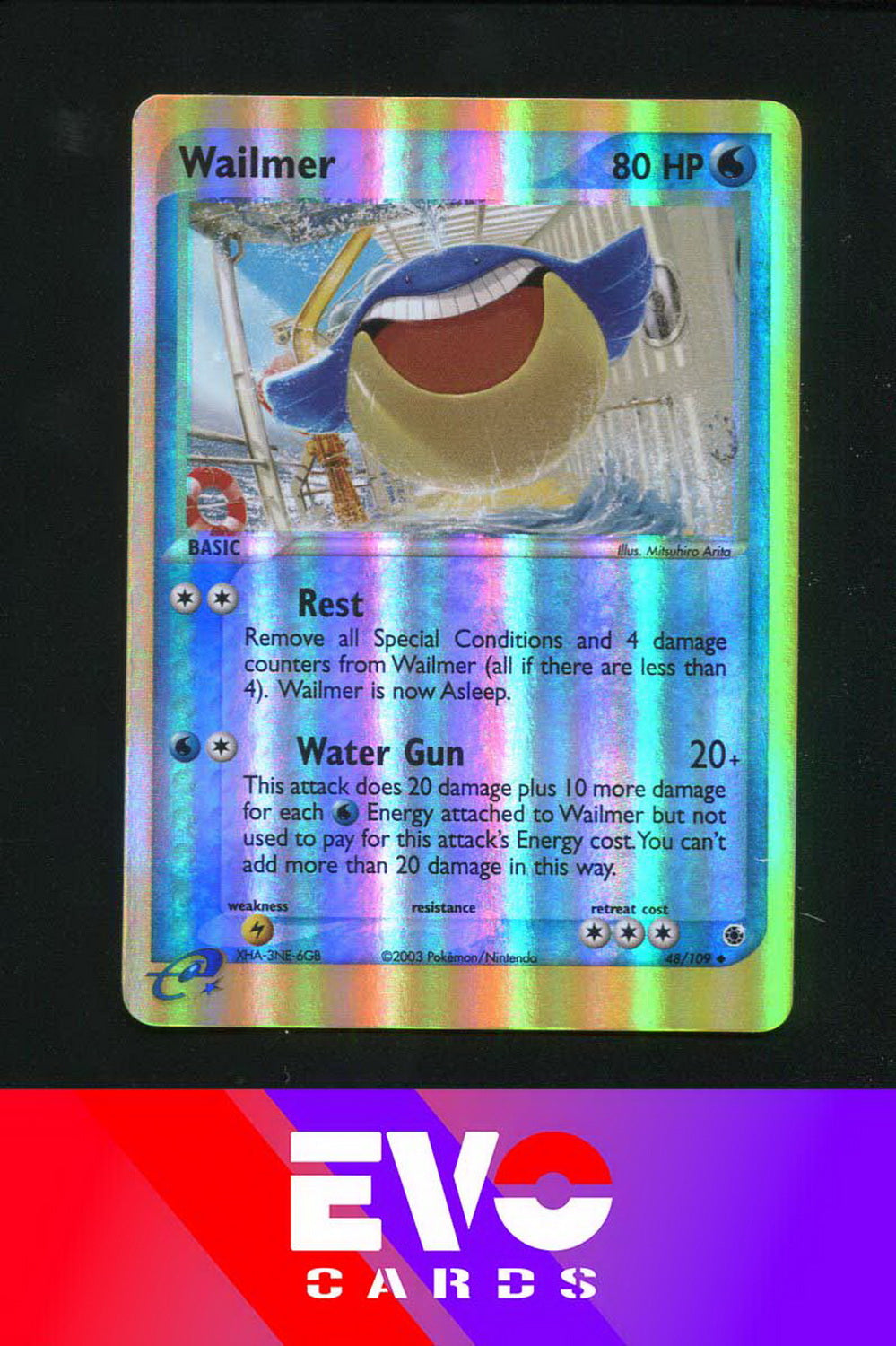 Wailmer 48/109 - ex Ruby & Sapphire - Reverse holo - Excellent