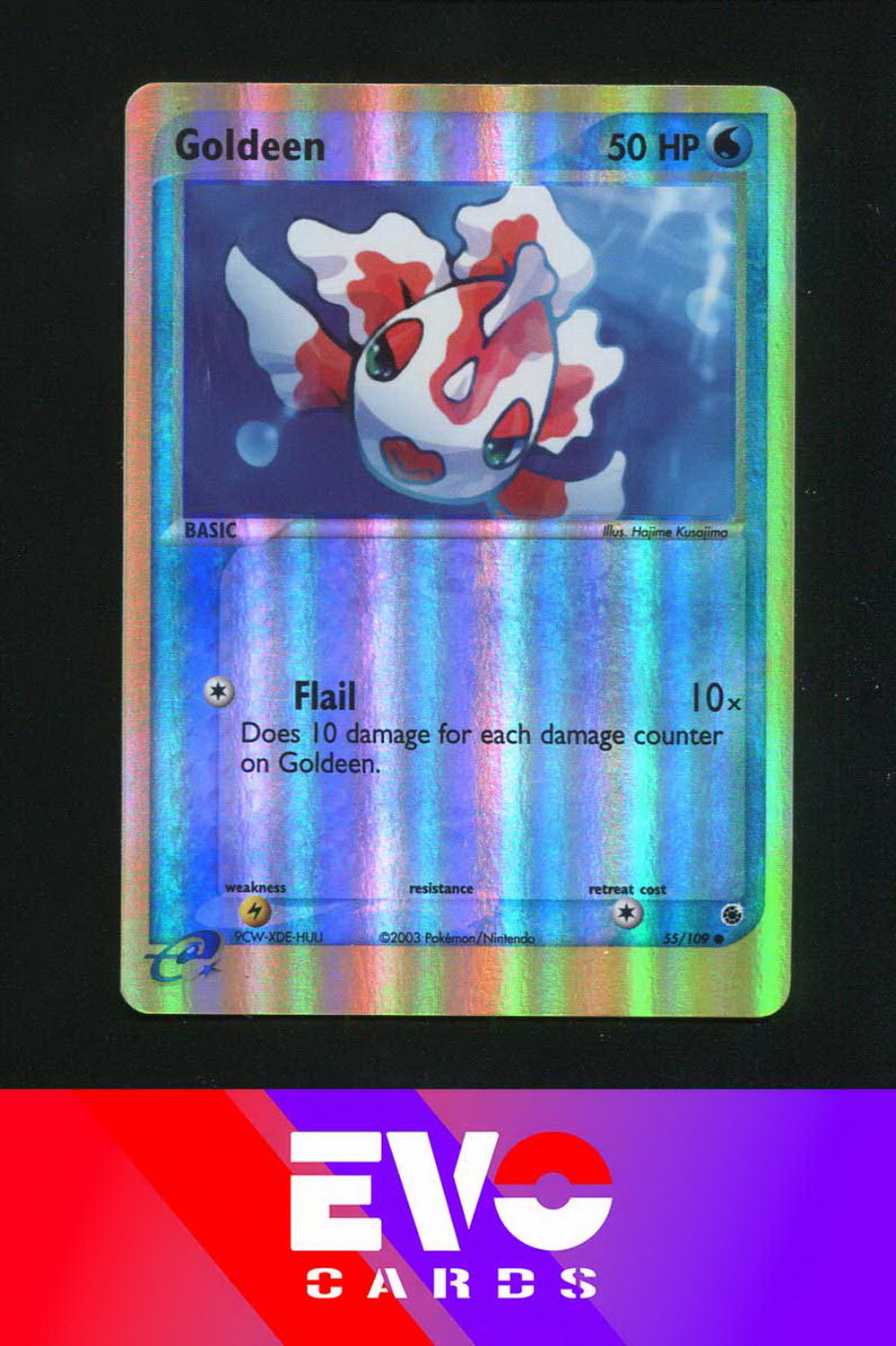 Goldeen 55/109 - ex Ruby & Sapphire - Reverse holo - Excellent