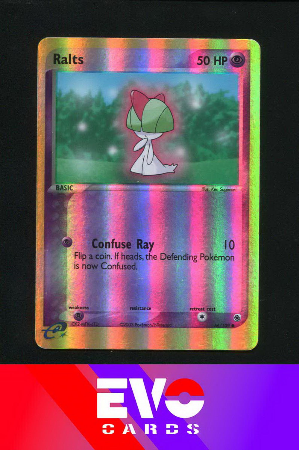 Ralts 66/109 - ex Ruby & Sapphire - Reverse holo - Excellent