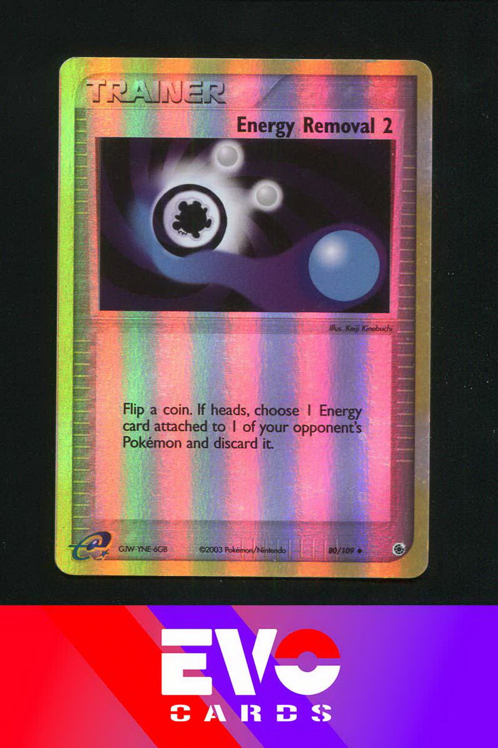 energy removal pokemon card Energy Removal 2 80/109 - ex Ruby & Sapphire - Reverse holo