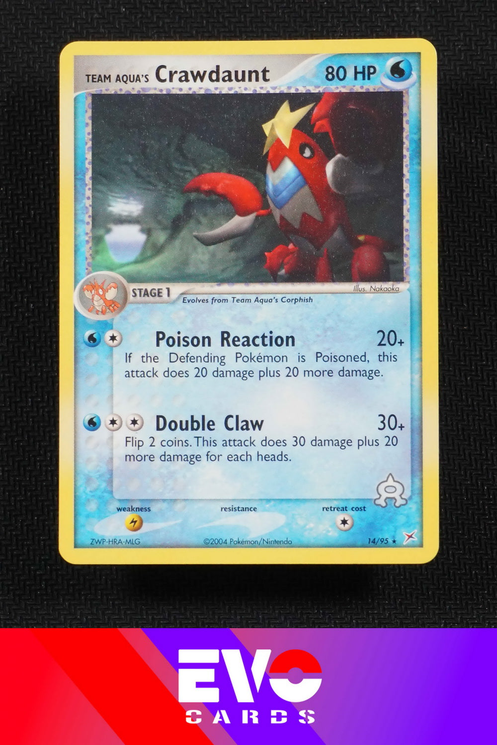 Crawdaunt 14/95 - ex Team Magma vs Team Aqua - Near Mint