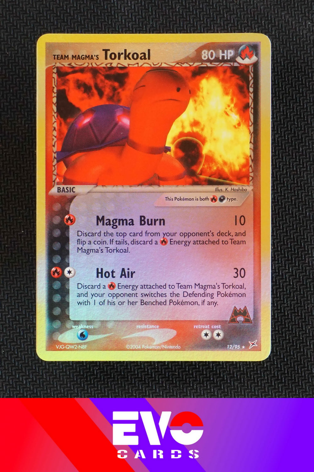 Newest Pokemon Team Magma's Torkoal holo mint