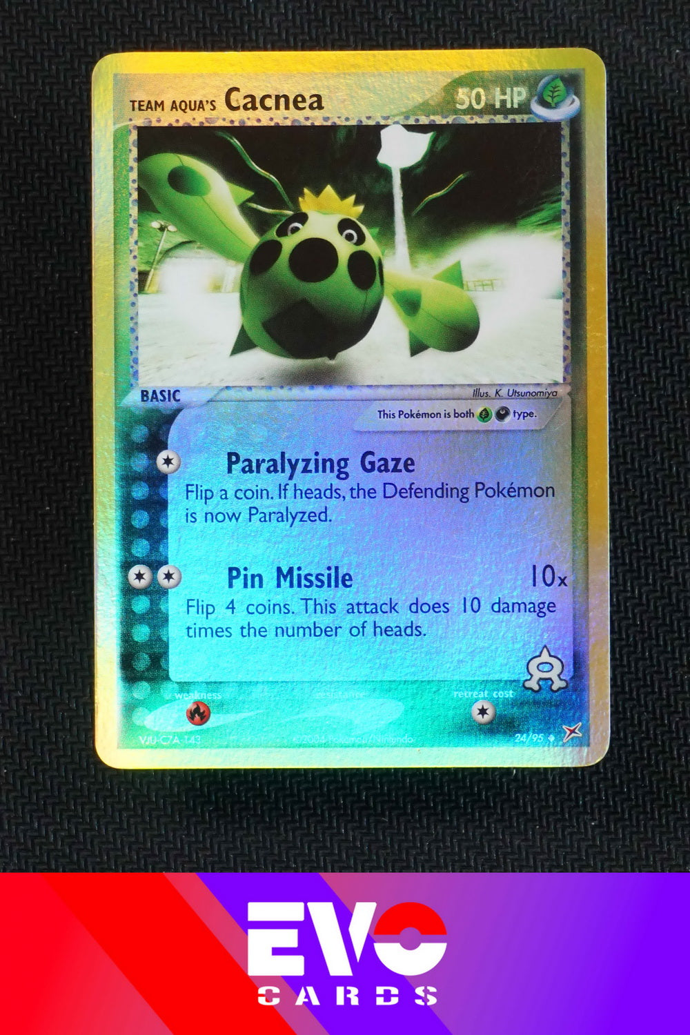 Cacnea 24/95 - ex Team Magma vs Team Aqua - Reverse Holo - Near Mint