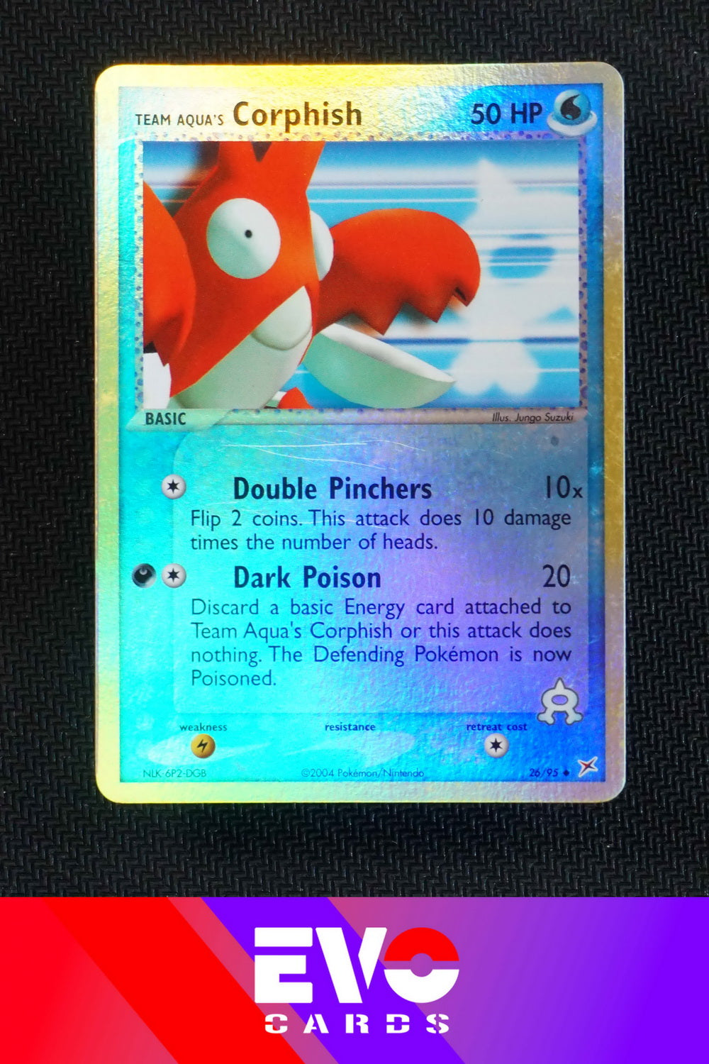 Corphish 25/95 - ex Team Magma vs Team Aqua - Reverse Holo