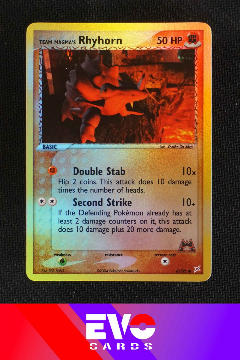 Rhyhorn 67/95 - ex Team Magma vs Team Aqua - Reverse Holo - Near Mint