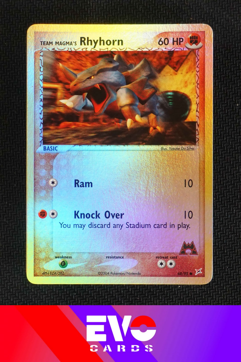 Rhyhorn 68/95 - ex Team Magma vs Team Aqua - Reverse Holo - Near Mint Rhyhorn 68/95 - ex Team Magma vs Team Aqua - Reverse Holo - Near Mint